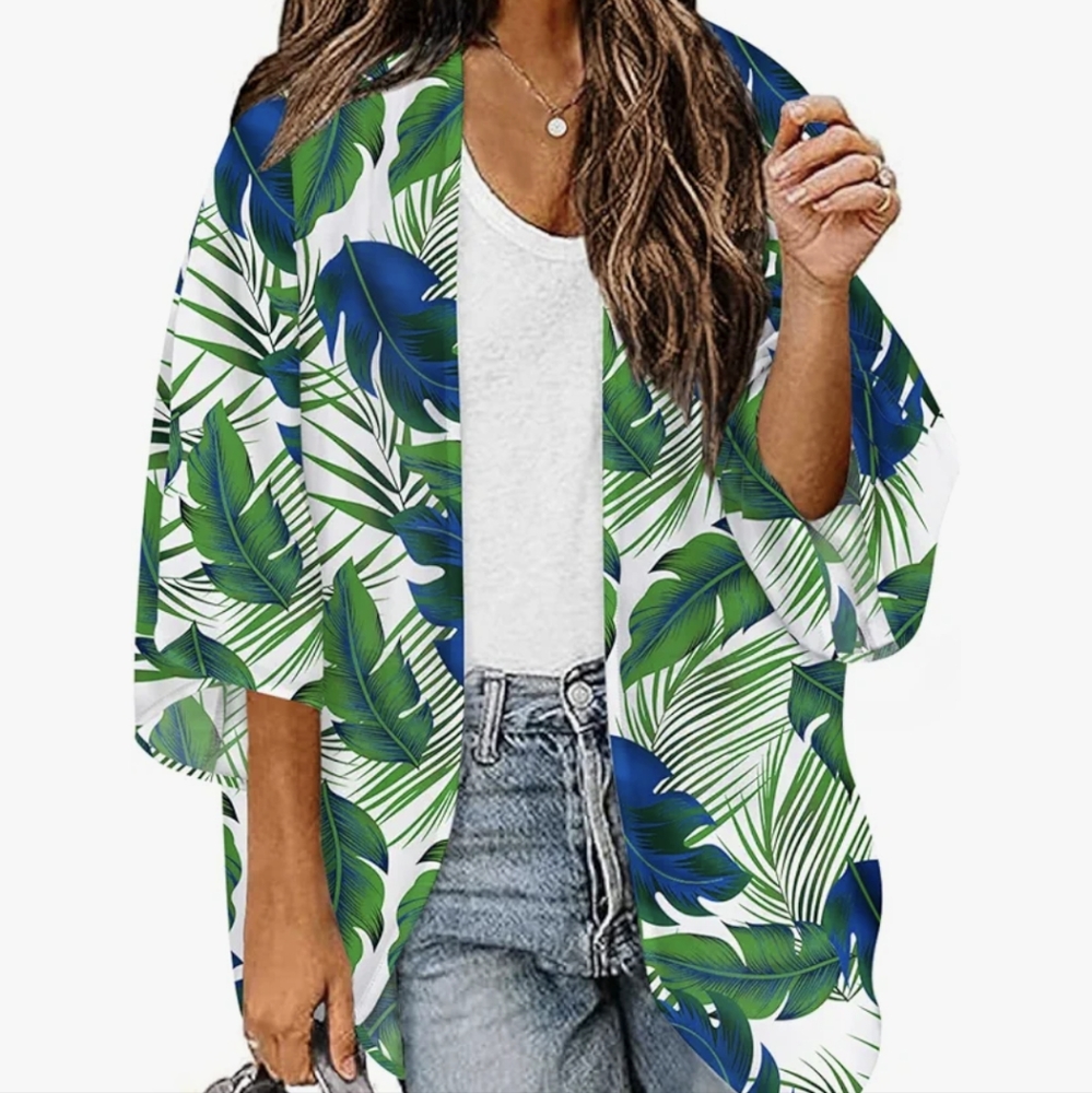 Tropical kimono lightweight Hawaiian